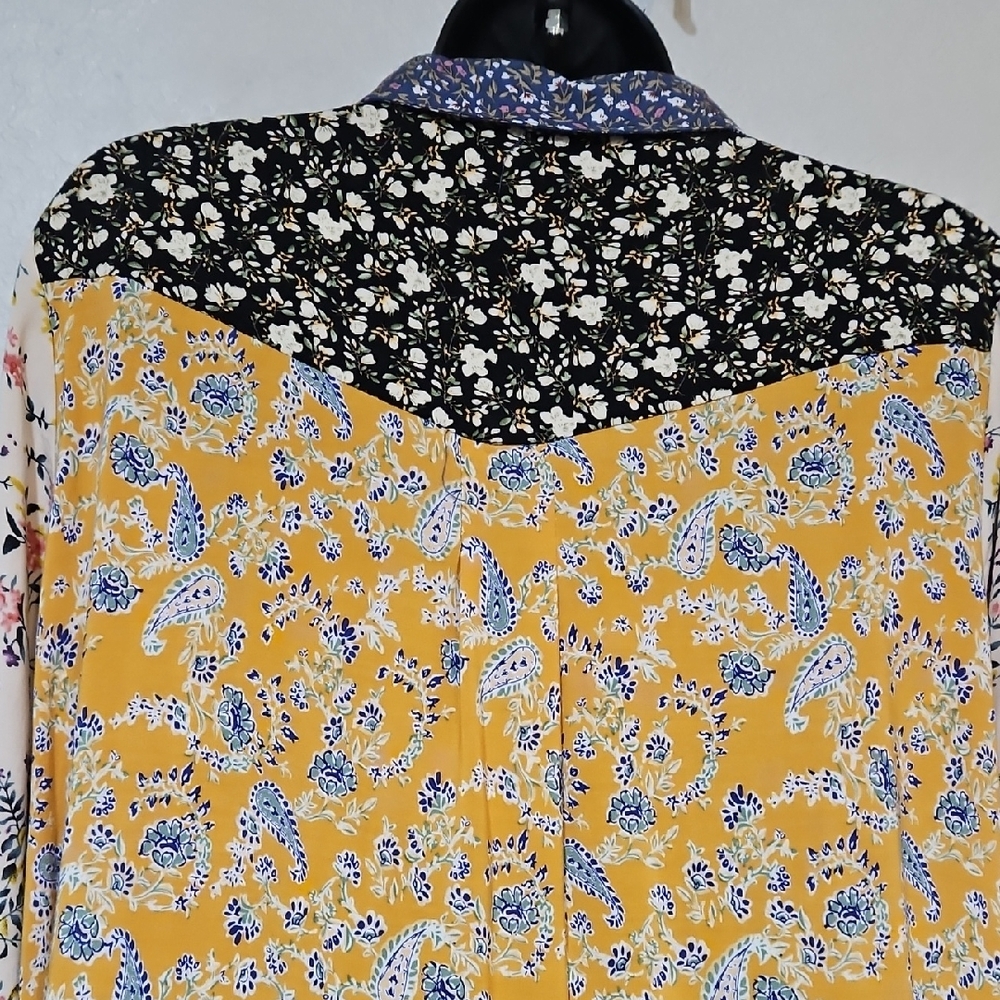NATURAL LIFE | Women's Esme Multicolor Floral Boho Maxi Shirt Dress Duster L - Picture 6 of 12